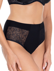 Lauma, Black Lace High Waist Panty, On Model Front, 43L53