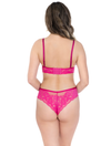 Lauma, Pink Lace Brazilian Briefs, On Model Back, 44K61