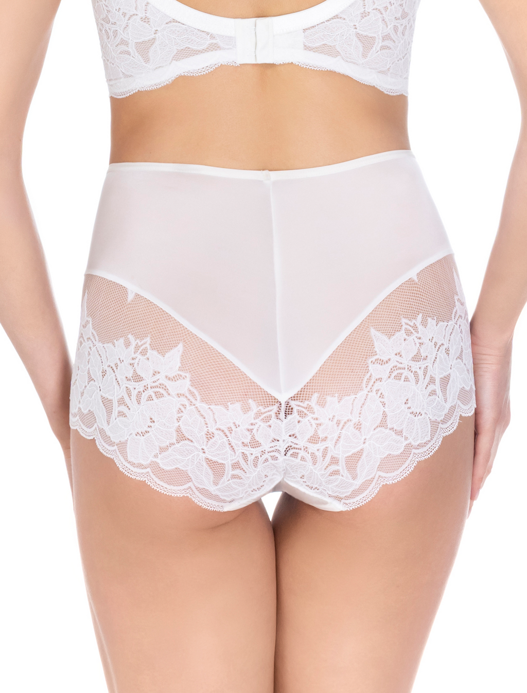 Lauma, Whisper White High Waist Panties, On Model Back, 44K51