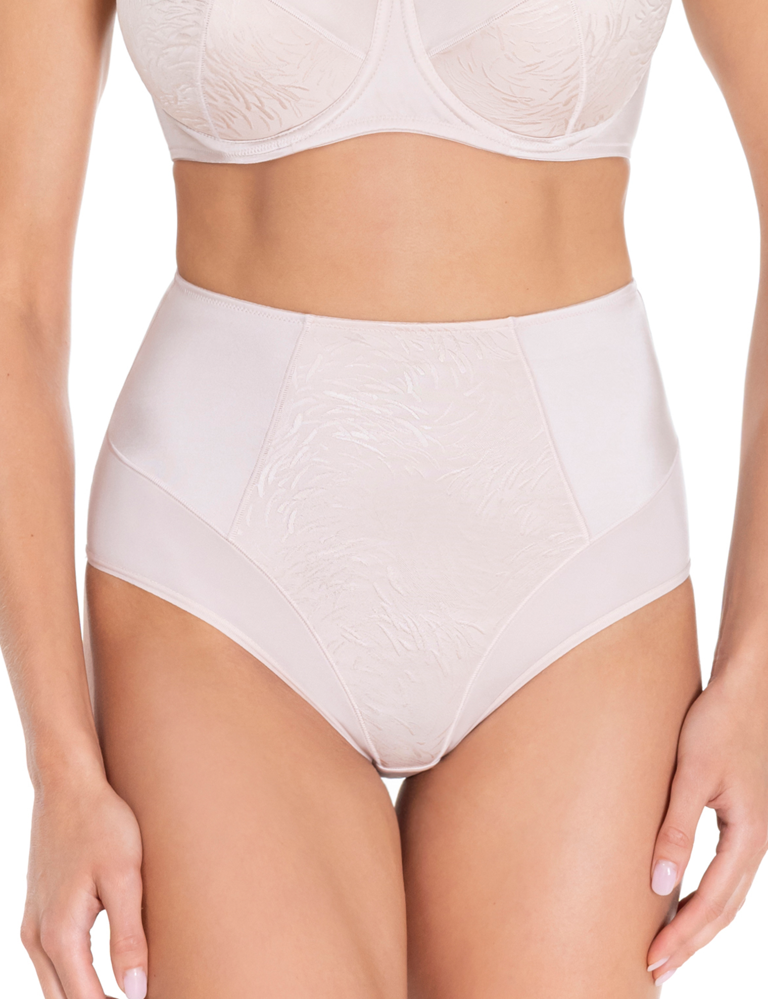 Lauma, Beige High Waist Panty, On Model Front, 44L53