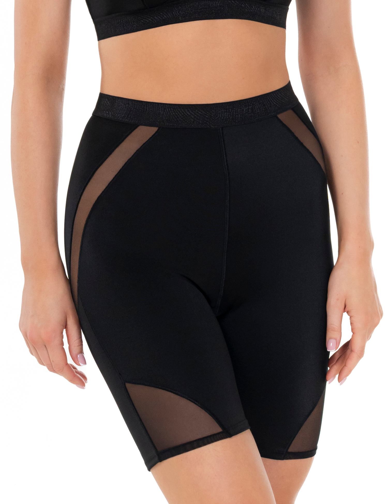 Lauma, Black Long Leg Panty, On Model Front, 44L55