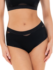 Lauma, Black Shorts Panties, On Model, Front, 44L70