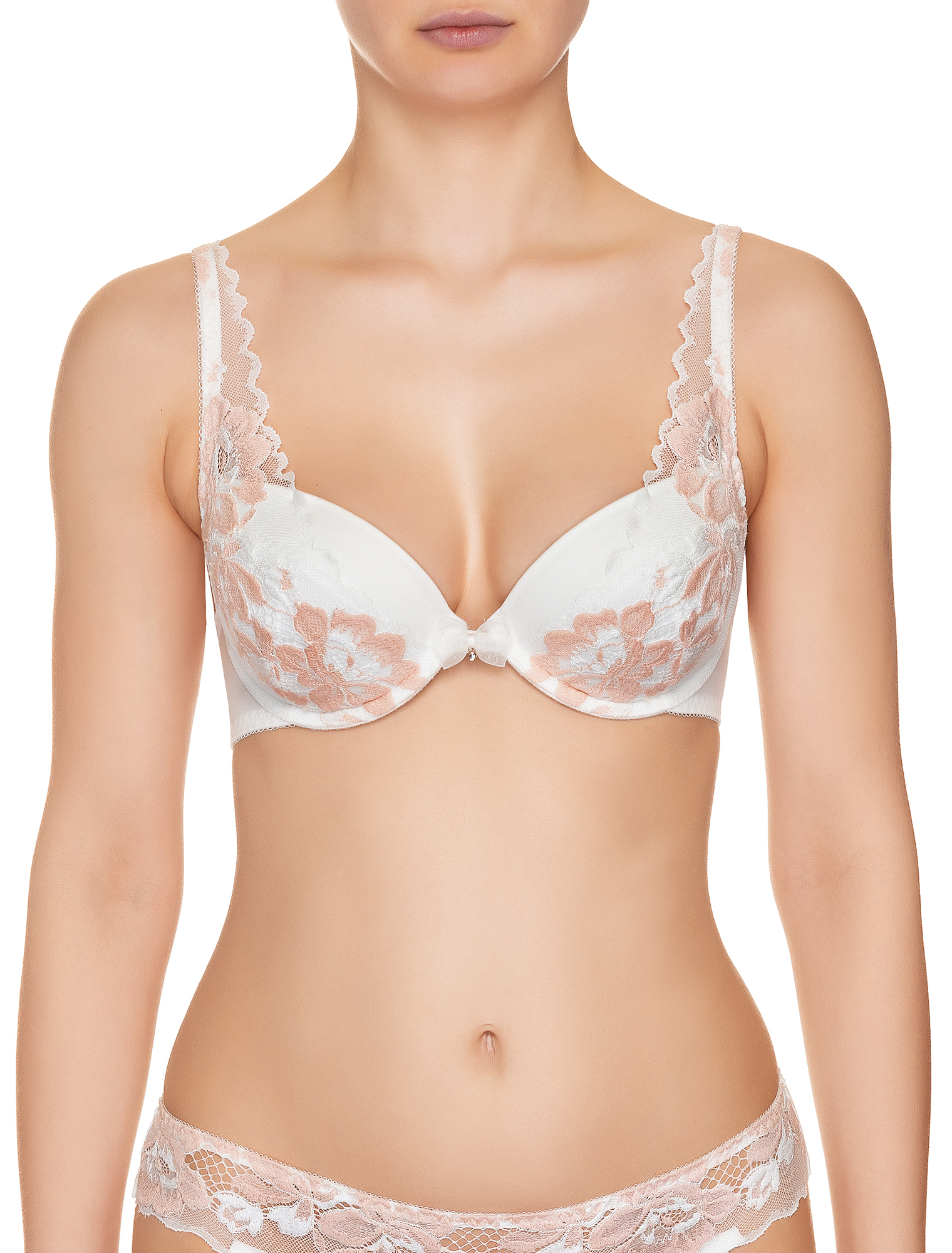 Lauma, Ivory Push-up Bra, On Model Front, 45H10