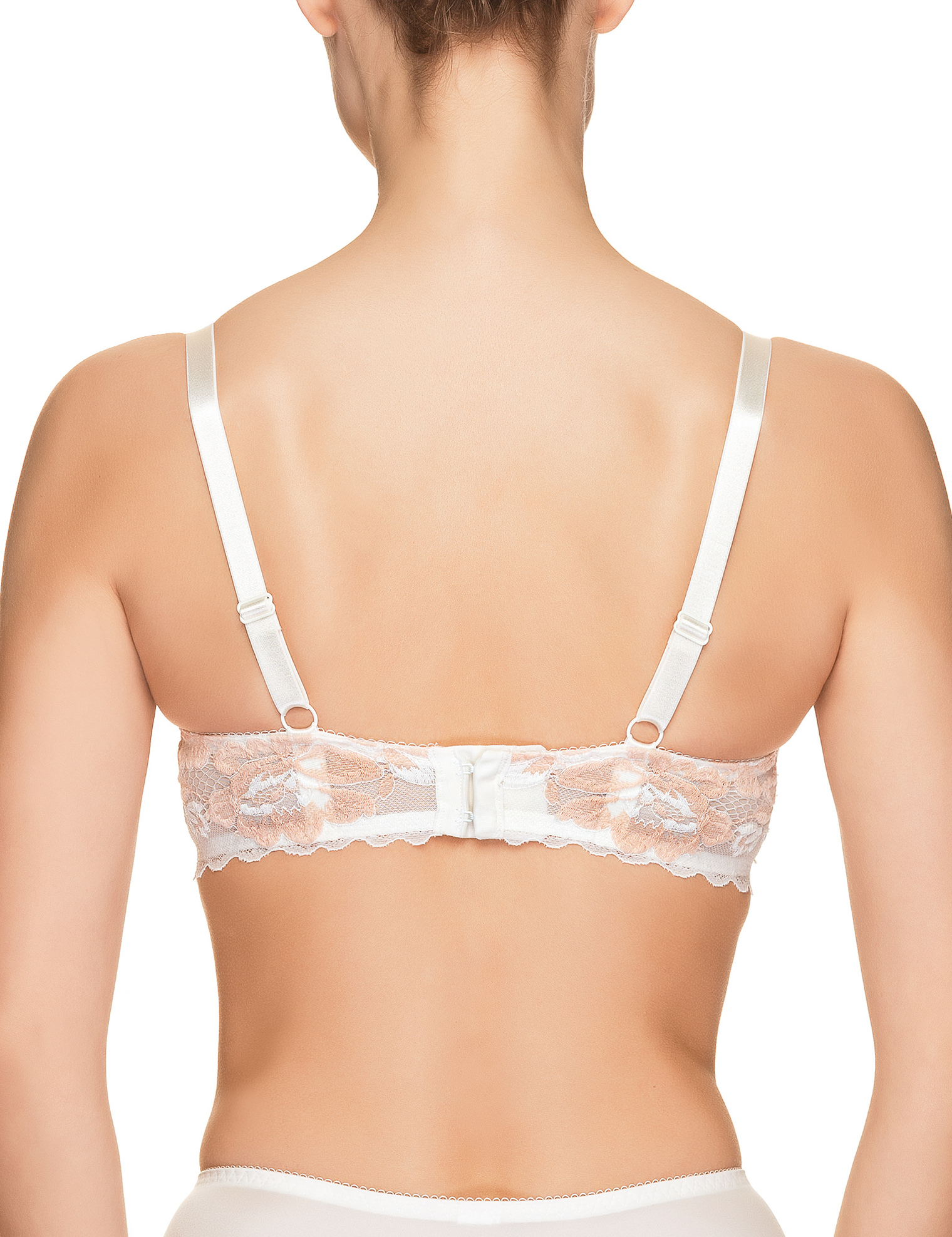 Lauma, Ivory half-padded Bra, On Model Back, 45H40