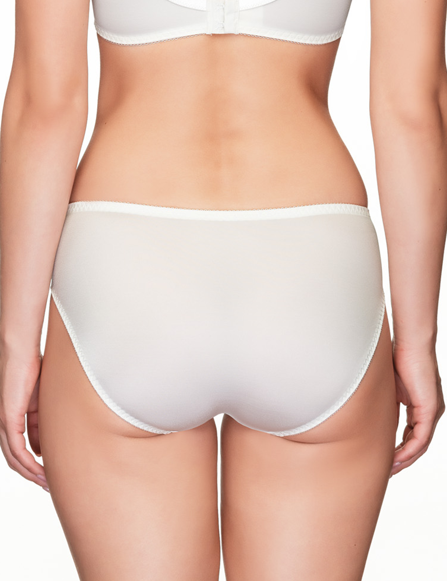 Lauma, Ivory Mid Waist Panties, On Model Back, 45H50
