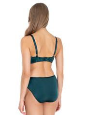 Lauma Lingerie, Green Lingerie Set, With Lace, On Model, Back, 45L52, 45L30