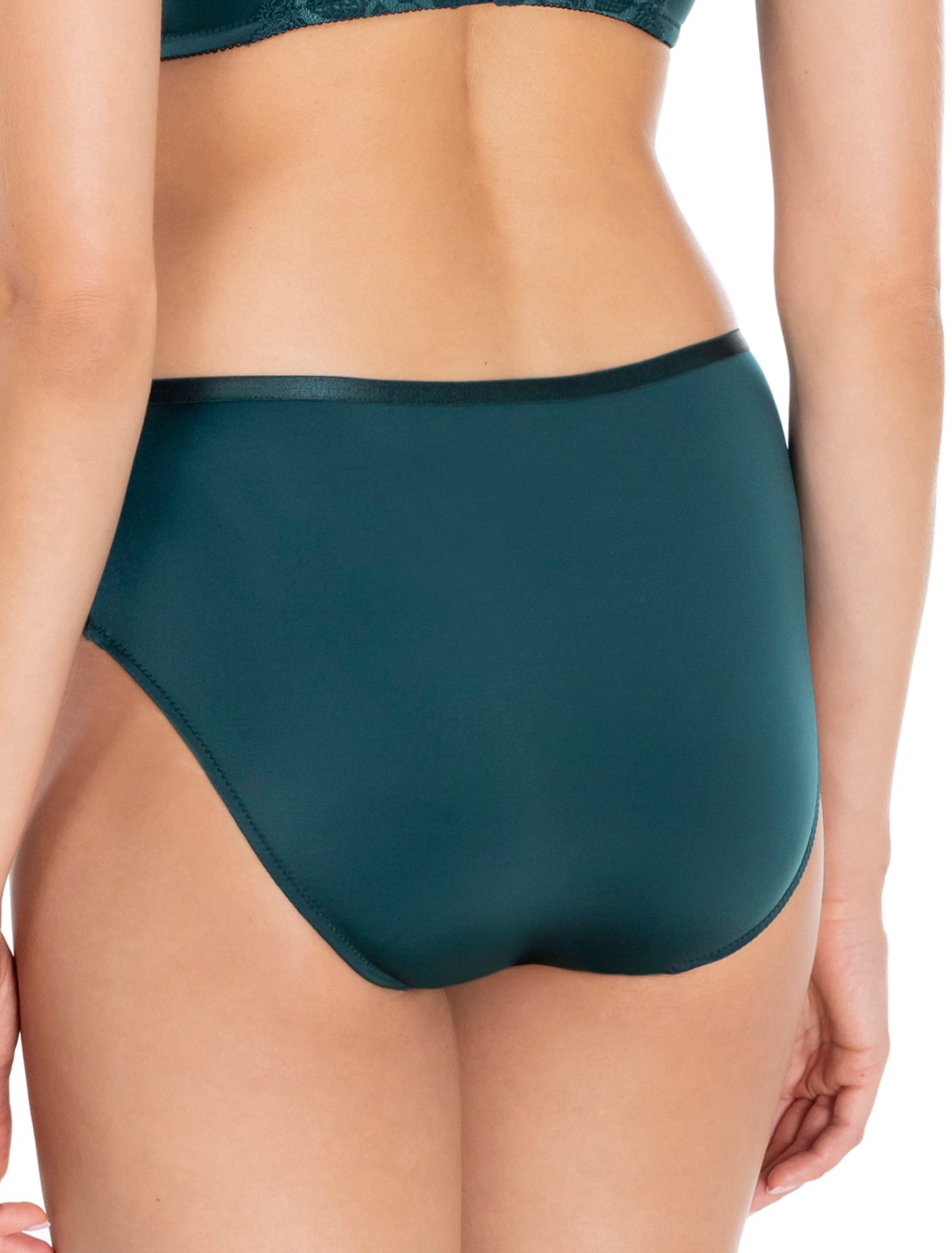 Lauma Lingerie, Green Panties, With Lace, On Model, Back, 45L52