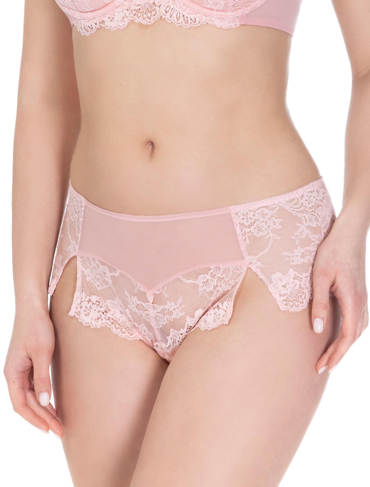 Lauma, Light Pink Shorts Panties, On Model Front, 53K70  