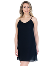 Lauma, Black Crepe Chiffon Night Dress, On Model Front, 57K91