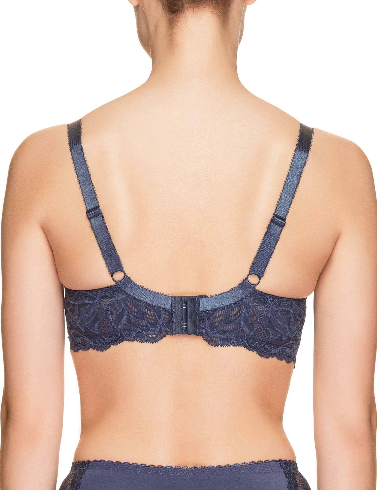 Lauma, Blue Half-padded Bra, On Model Back, 58H40