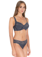 Lauma, Gray Lingerie Set, On Model Front, 58K20, 58K60