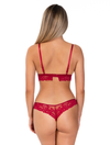 Lauma, Red Lace String Panties, On Model Back, 58K60