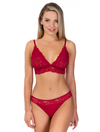 Lauma, Red Lace String Panties, On Model Front, 58K60