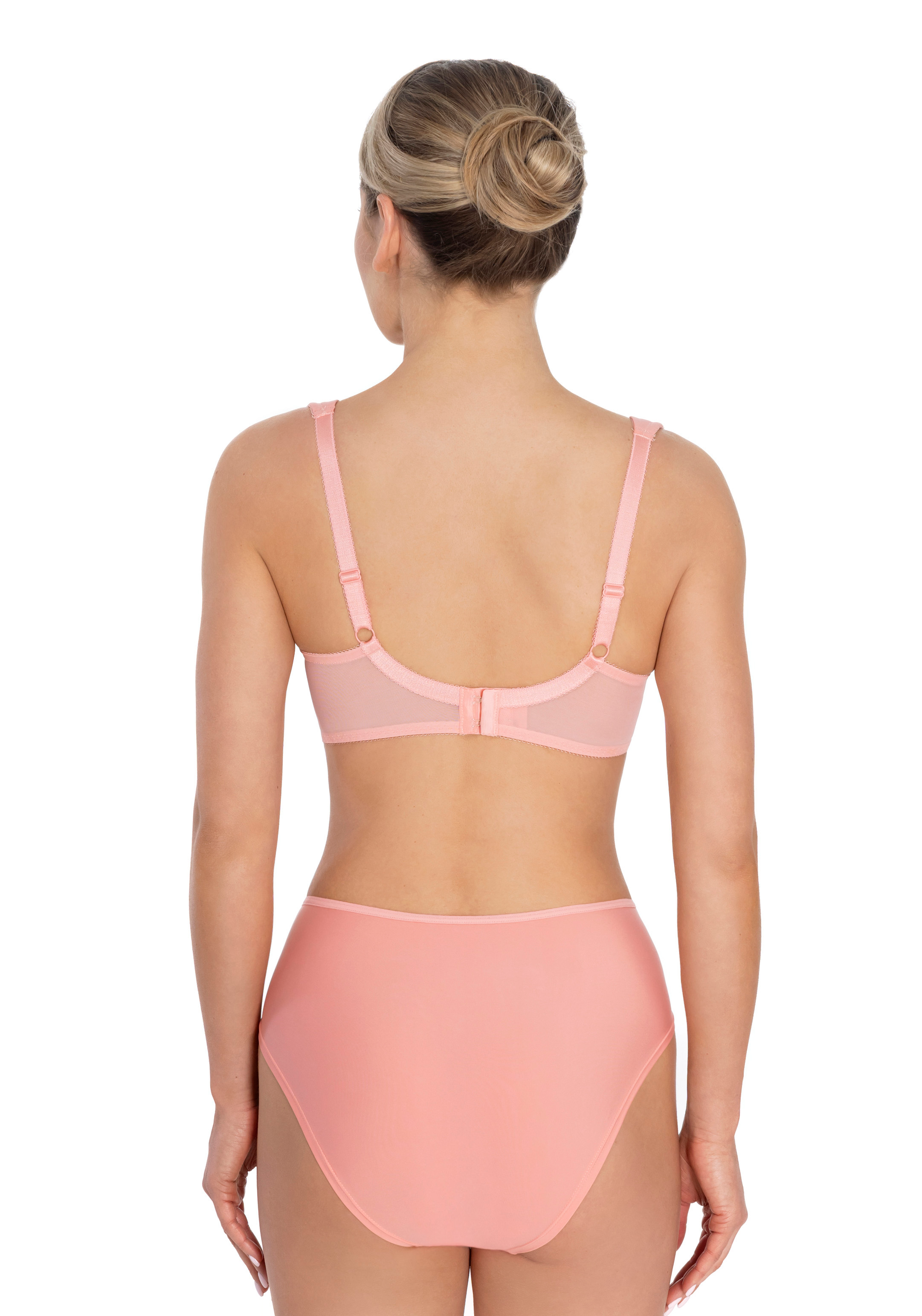 Lauma, Peach Pink Underwired Non-padded Bra, On Model Back, 58K23