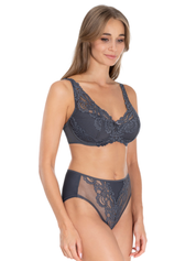 Lauma, Gray Lingerie Set, On Model Front, 58K30, 58K50