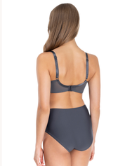 Lauma Lingerie, Gray Lace Lingerie Set, On Model Back, 58K40, 58K51