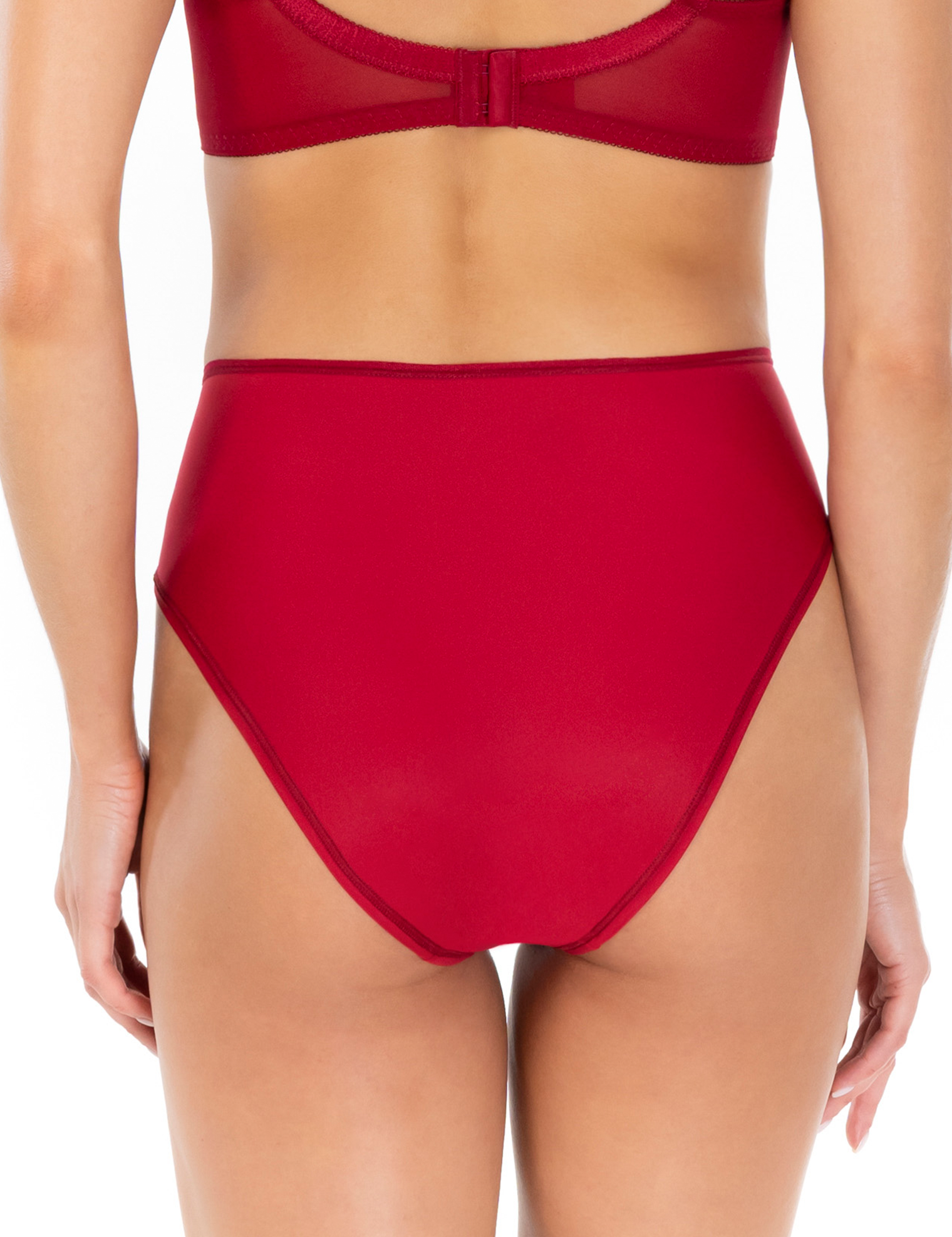 Lauma, Red Hi-cut Panties, On Model Back, 58K50