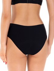 Lauma, Black Mid Waist Panties, On Model Back, 58K52