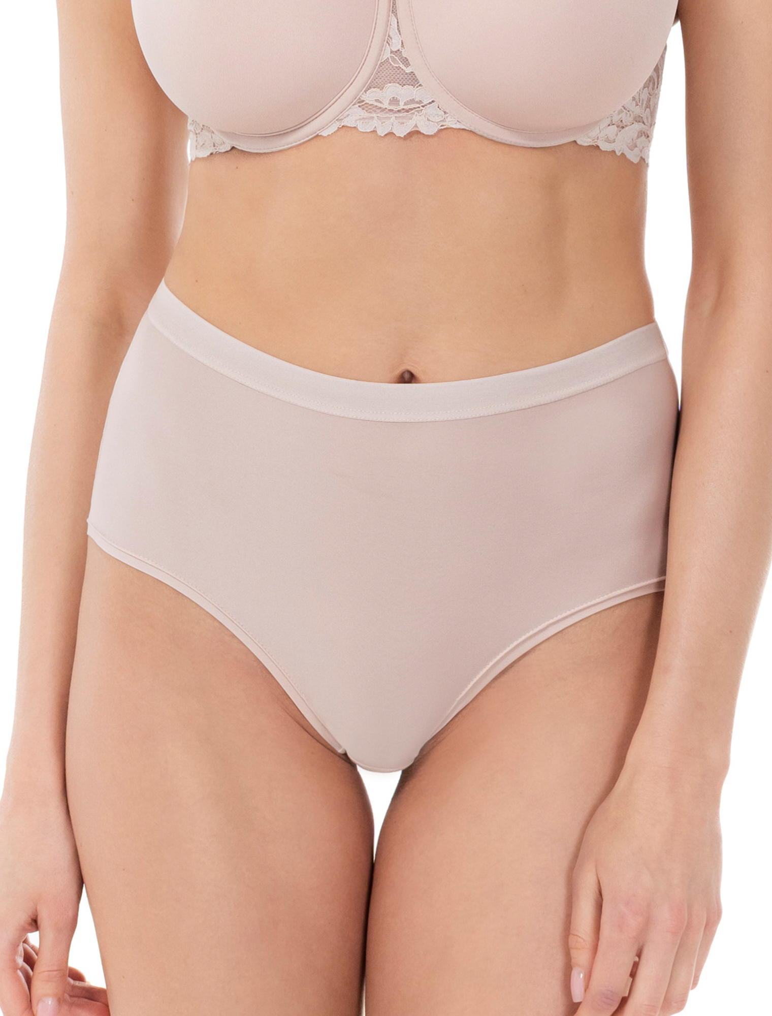 Lauma, Beige, High Waist Panties, On Model, Front, 58K54