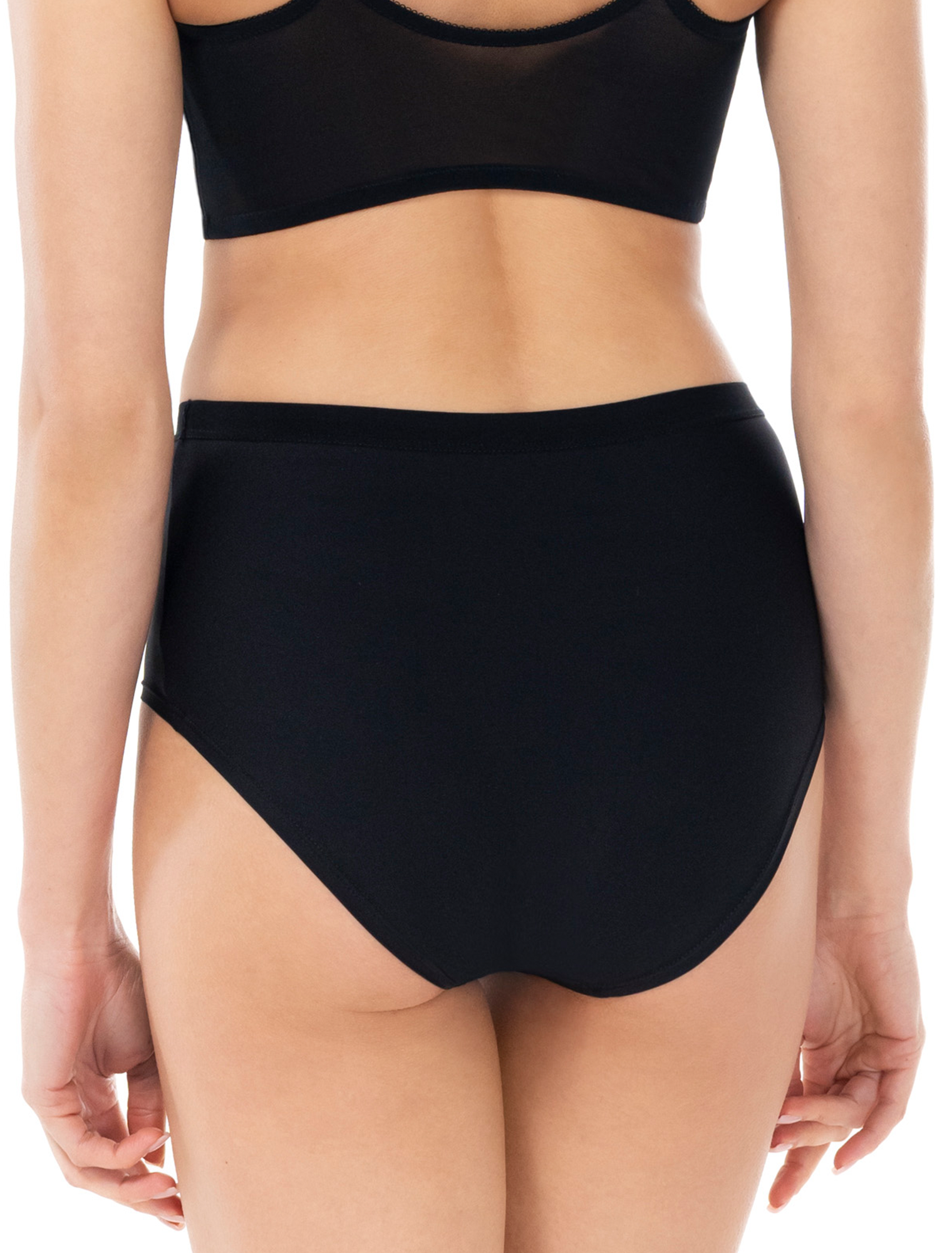 Lauma, Black, High Waist Panties, On Model, Back, 58K54