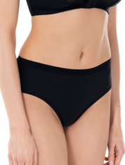 Lauma, Black, Midi Waist Panties, On Model, Front, 58K55