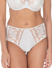 Lauma, Gray, Lace, Panties, On Model, Front, 58L51