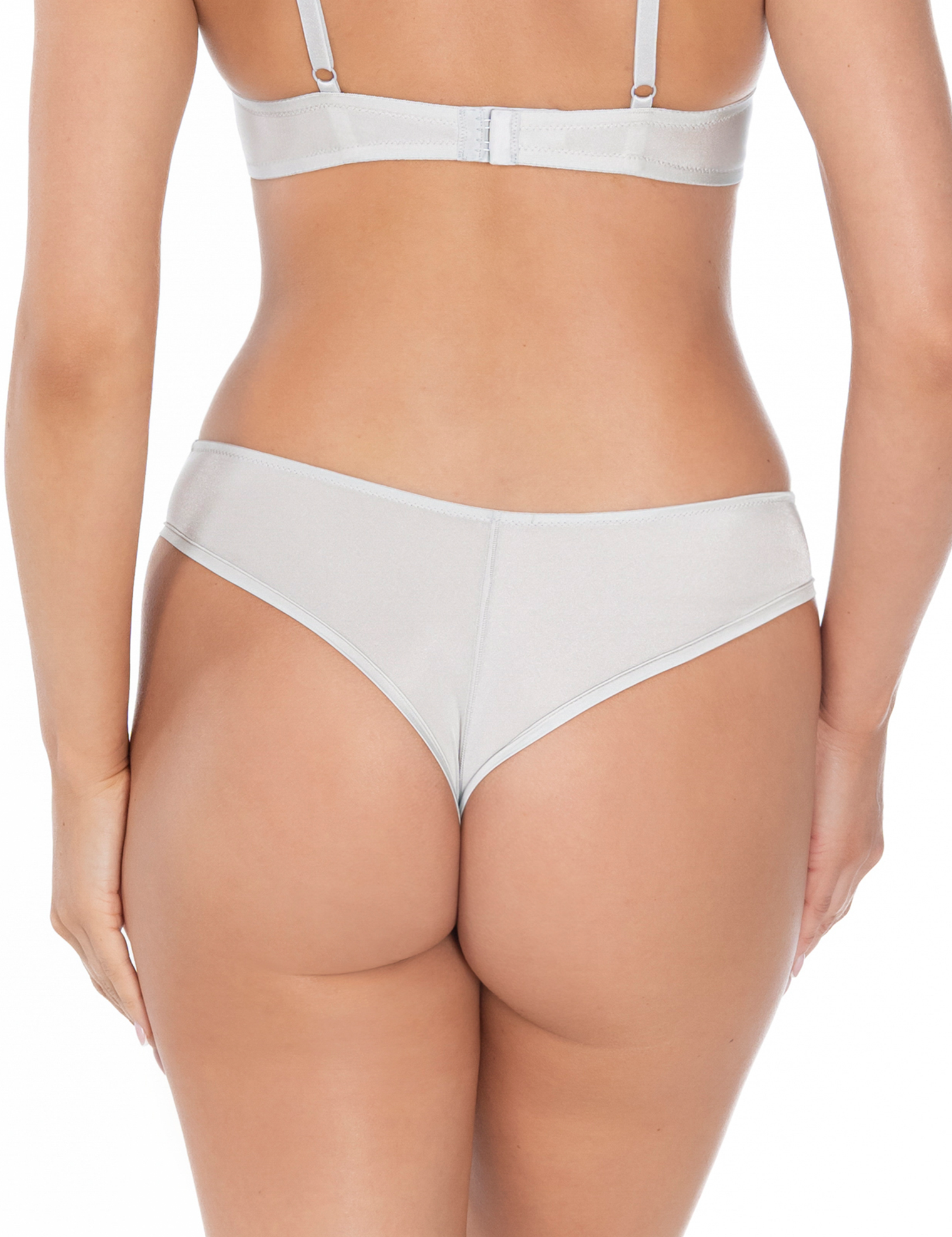 Lauma, Gray, Lace String Panties, On Model, Back, 58L60