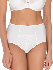 Lauma, Ivory High Waist Panties, On Model, Front, 60L51