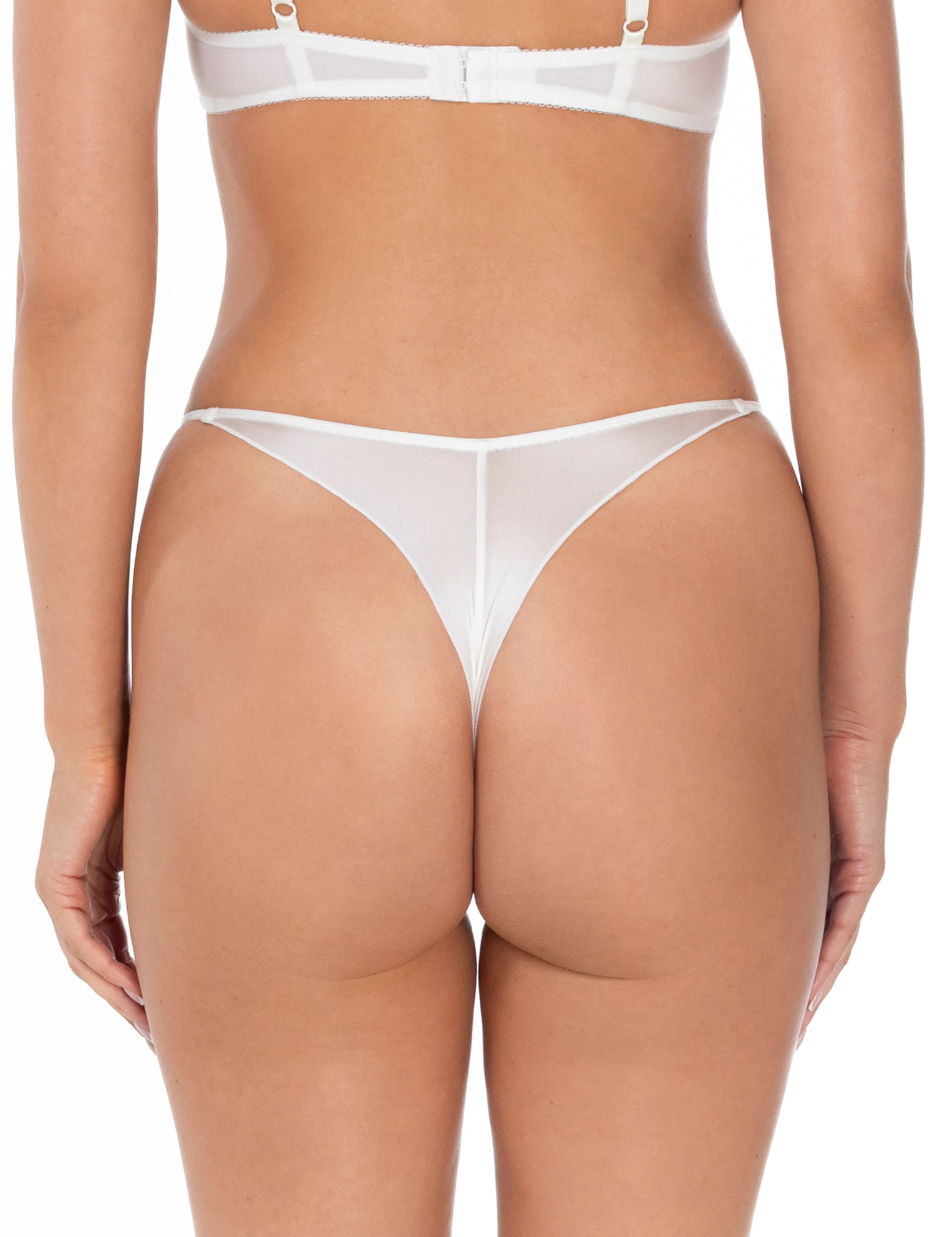 Lauma, Ivory String Panties, On Model, Back, 60L61