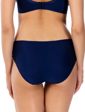 Lauma, Navy Blue Mid Waist Panties, On Model Back, 67K50