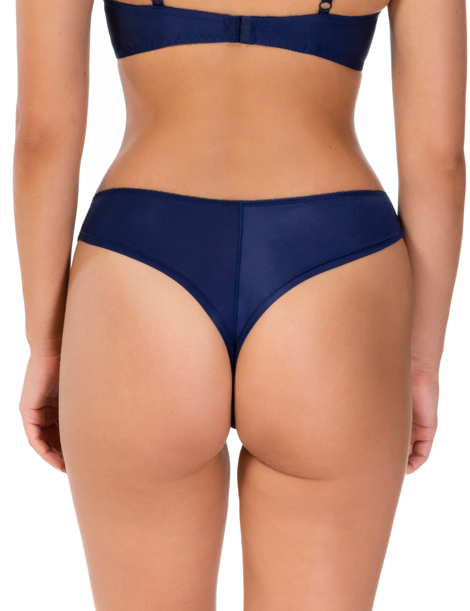 Lauma, Navy Blue String Panties, On Model Back, 67K60