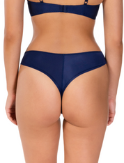 Lauma, Navy Blue String Panties, On Model Back, 67K60