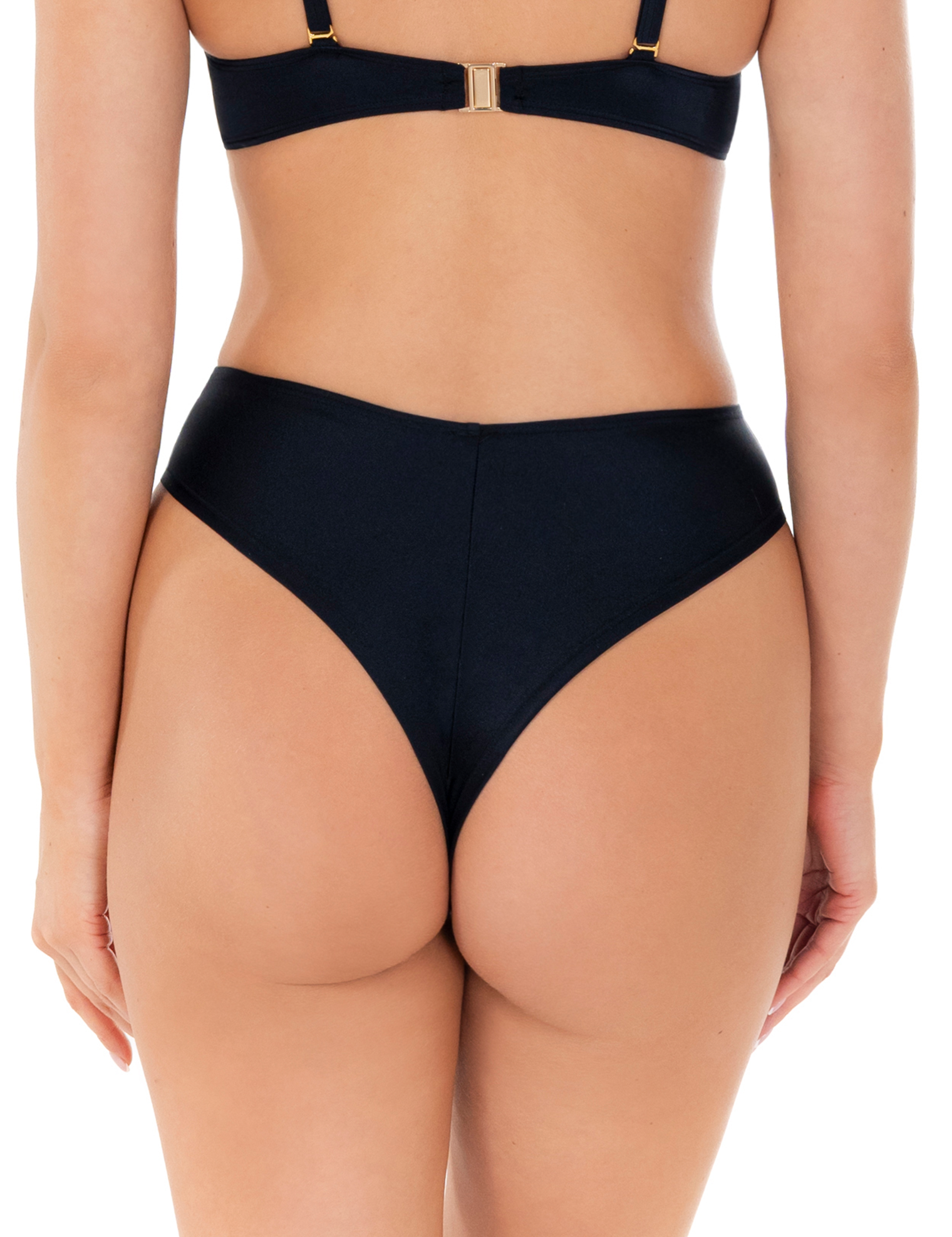Lauma, Black Bikini Bottom, On Model, Back, 67L60