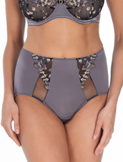 Lauma, Grey High Waist Panties, On Model, Front, 69L51
