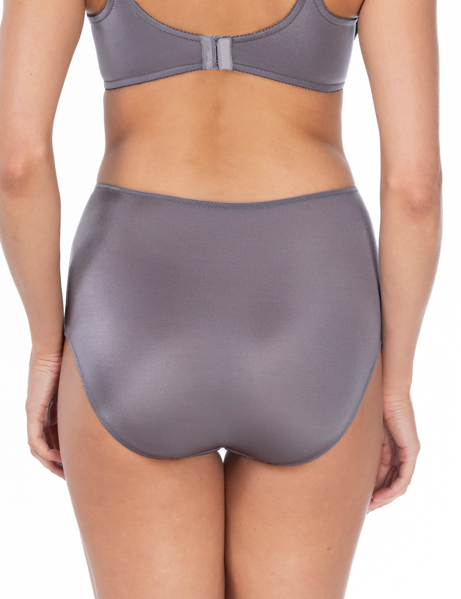 Lauma, Grey High Waist Panties, On Model, Back, 69L51