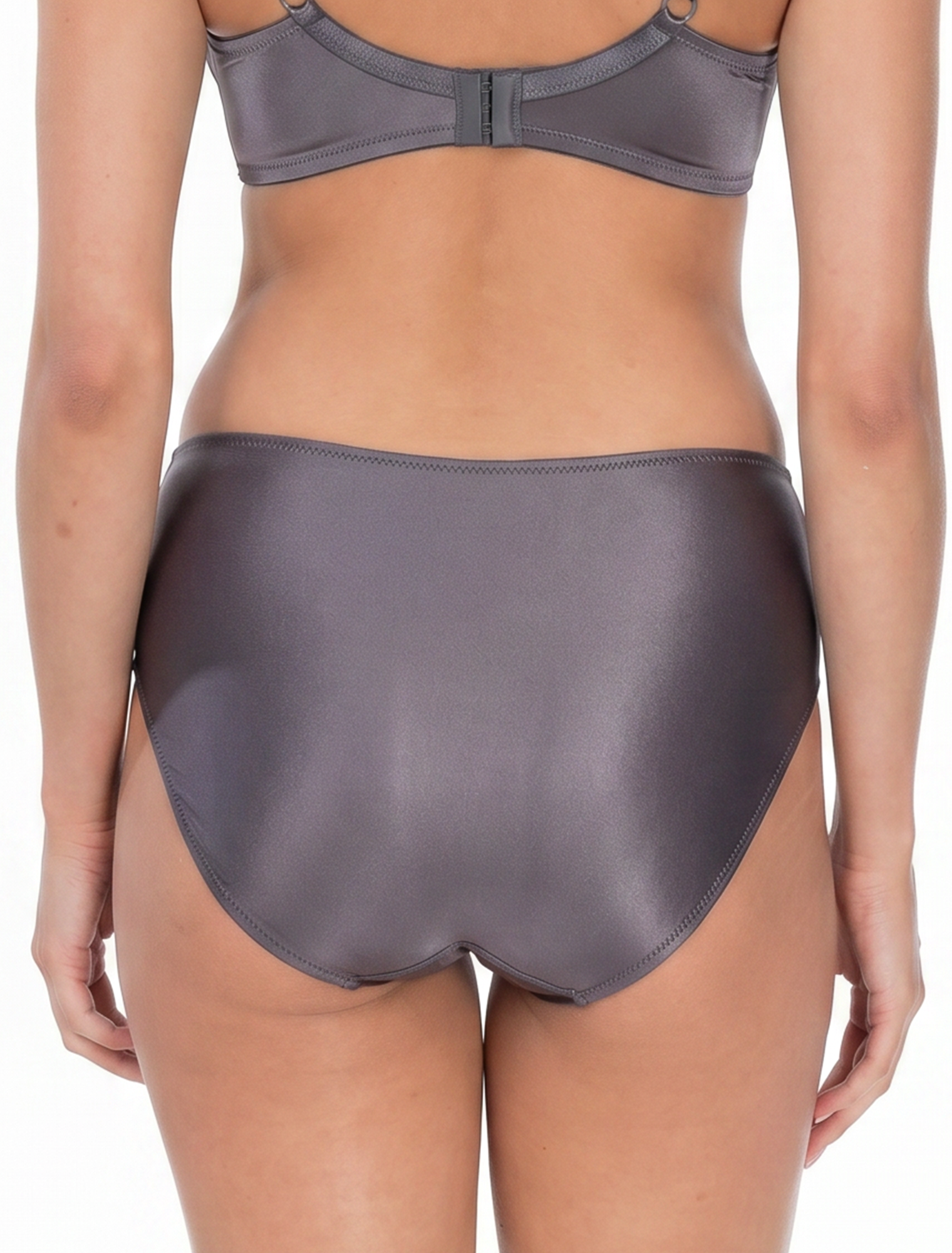 Lauma, Grey Lace Briefs , On Model, Back, 69L52