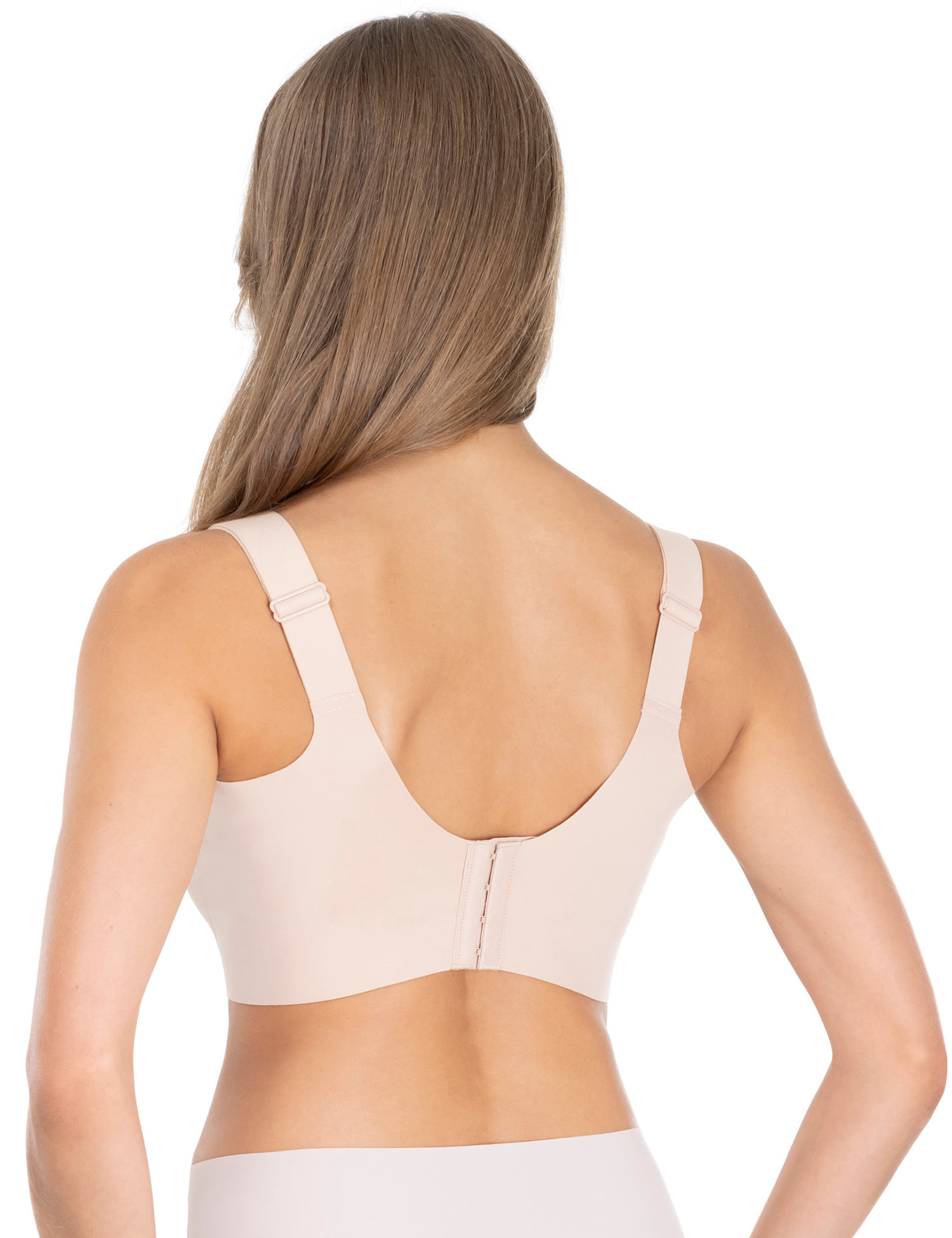 Lauma Lingerie, Beige Seamles Bra, On Model, Back, 71D34