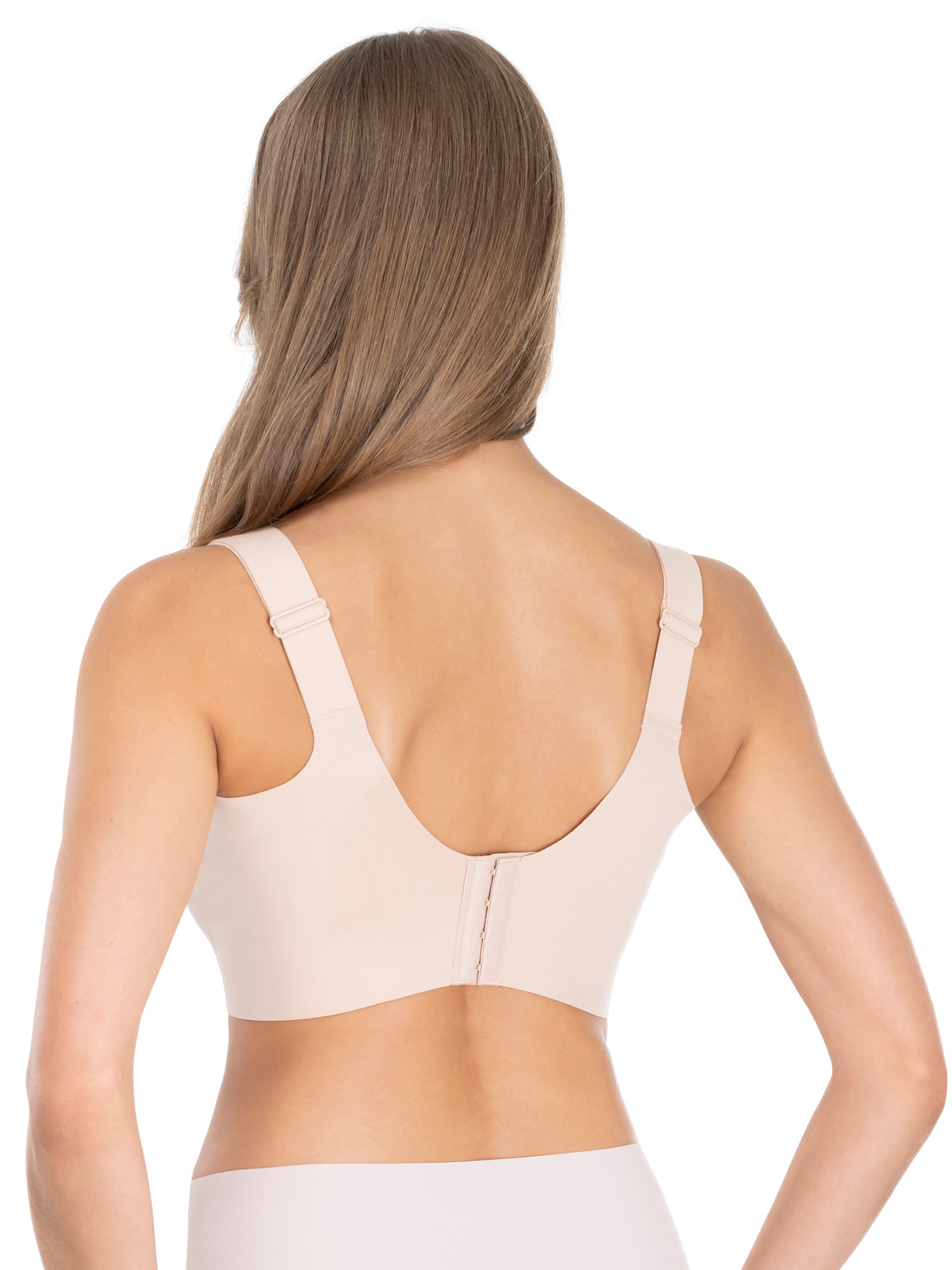 Lauma Lingerie, Beige Seamles Bra, On Model, Back, 71D34
