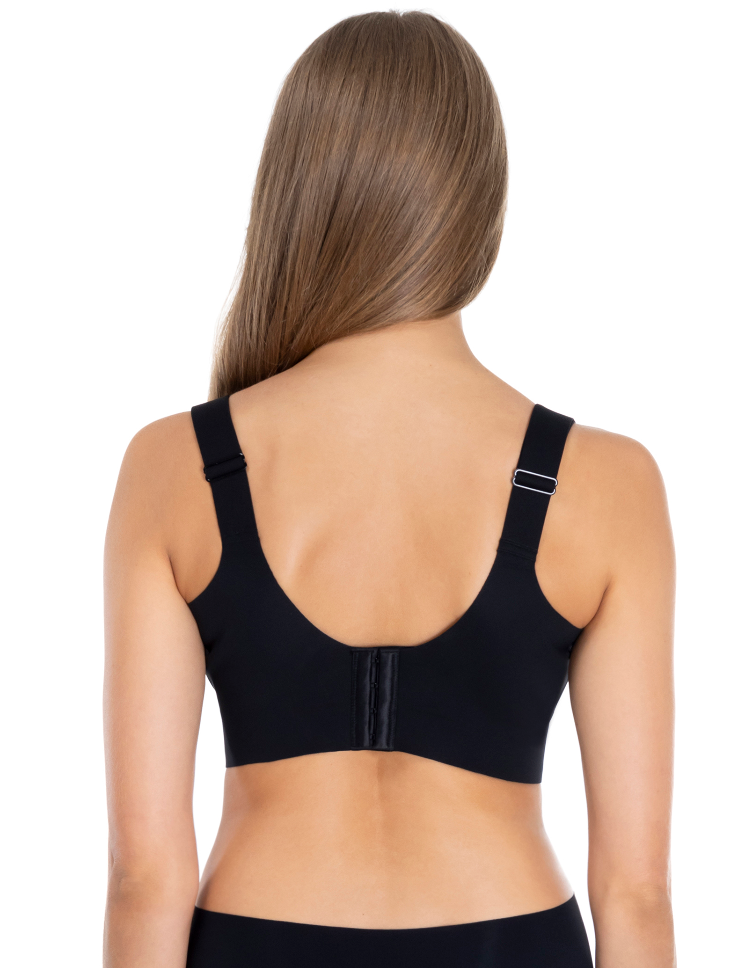Lauma Lingerie, Black Seamles Bra, On Model, Back, 71D34