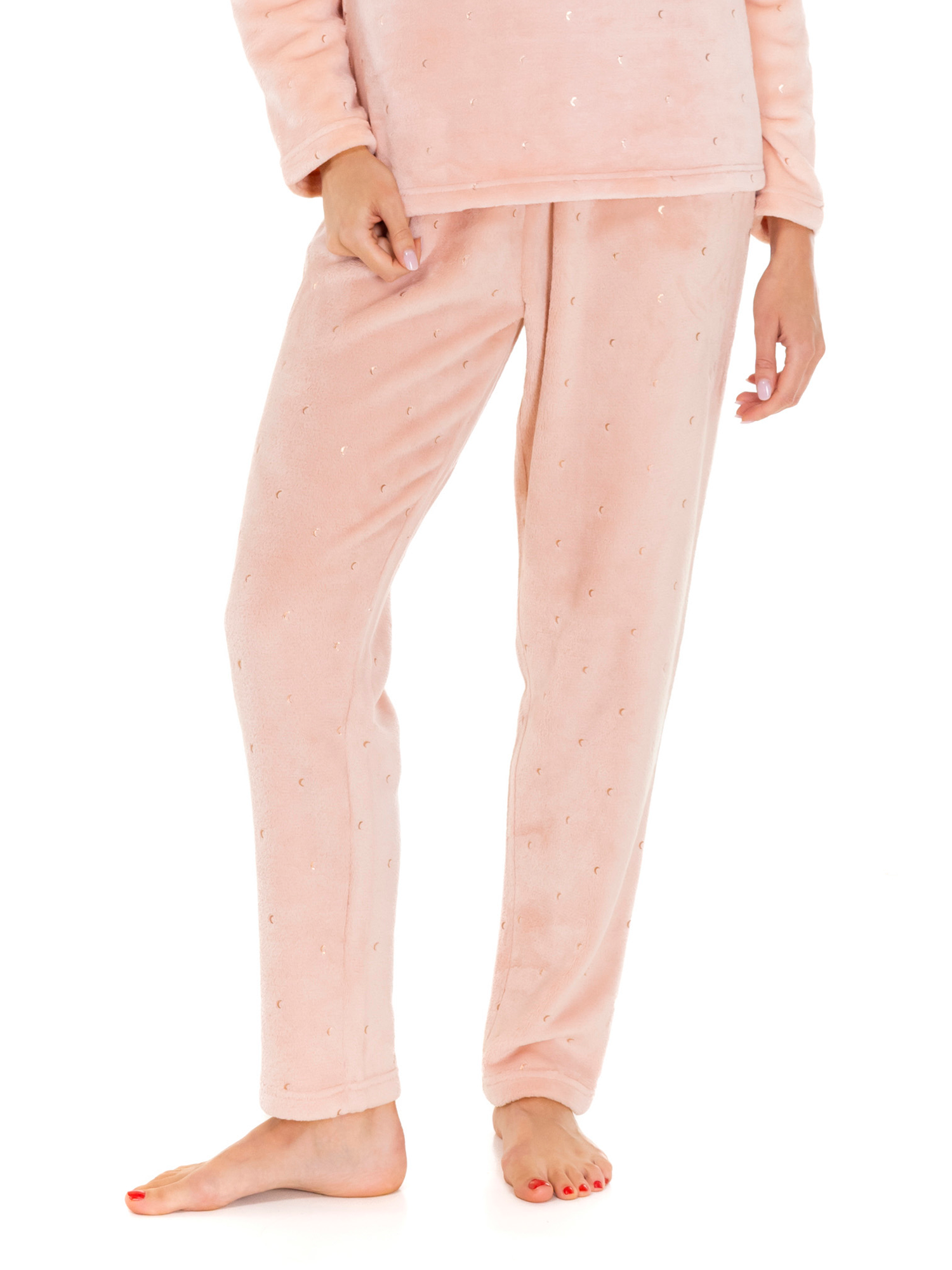Lauma, Pink Fleece Pyjama Pants, On Model Front, 72D30