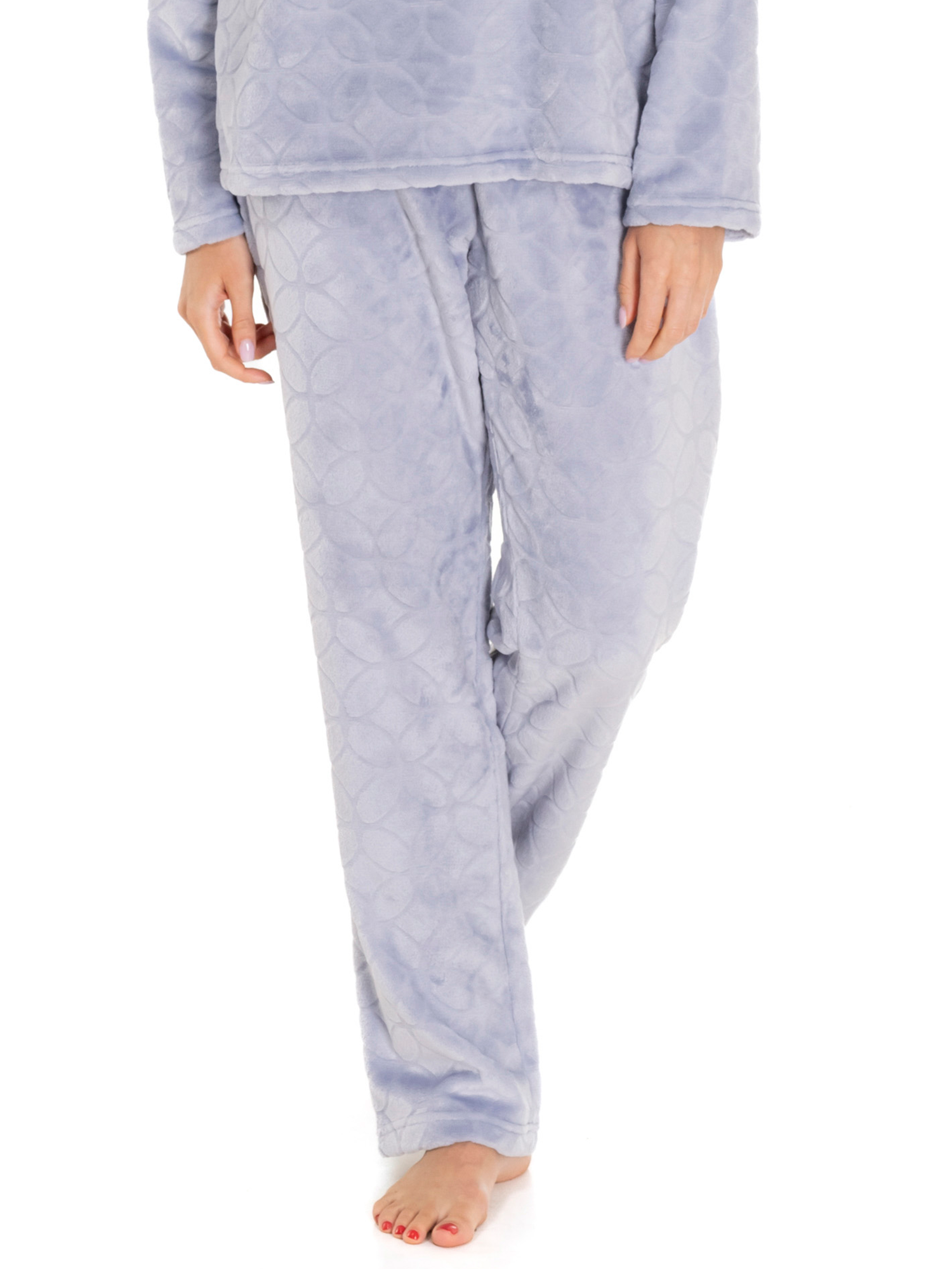 Lauma, Light  Blue, Fleece Pyjama Pants, On Model Front, 72D30
