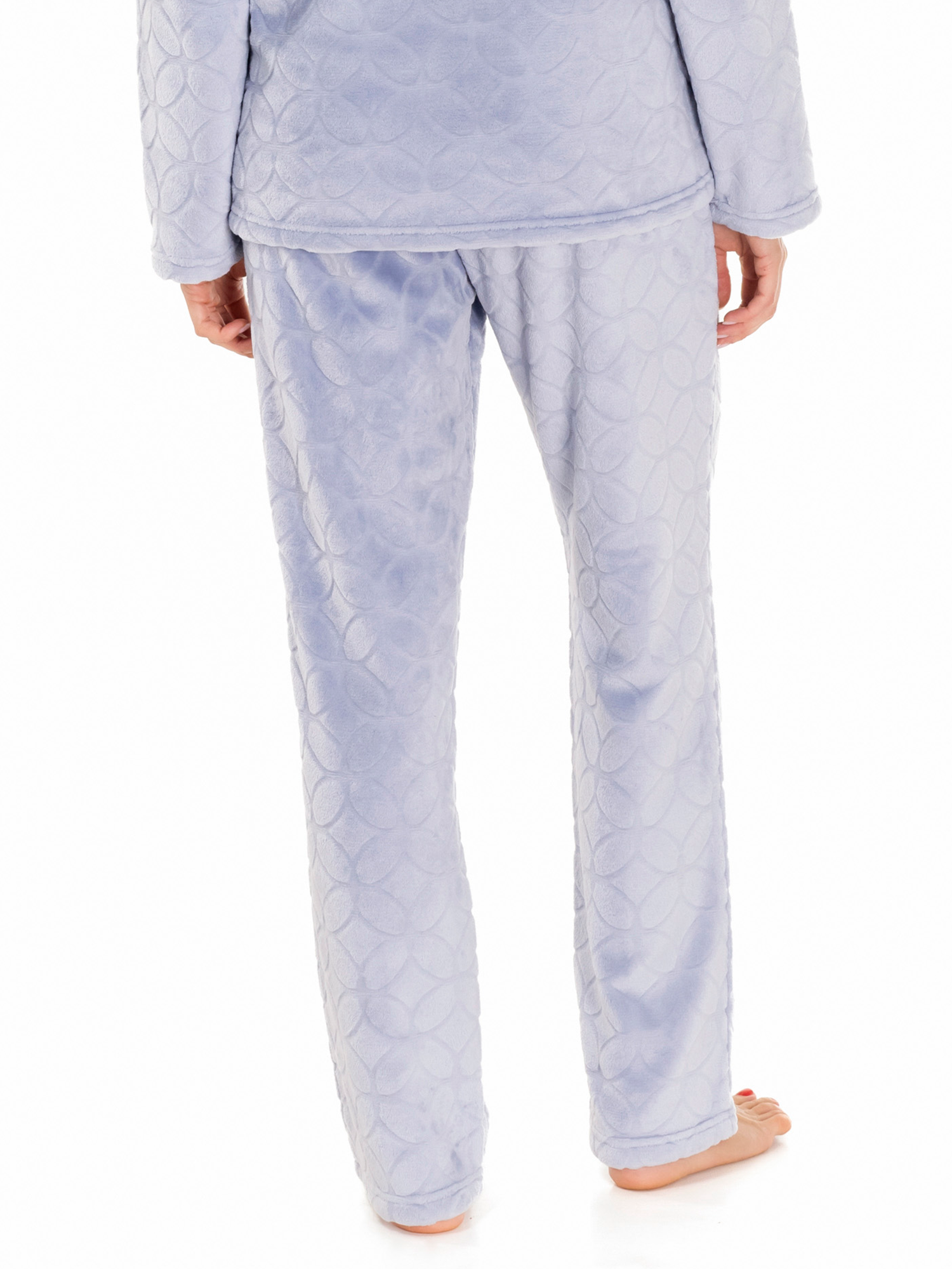 Lauma, Light  Blue, Fleece Pyjama Pants, On Model Back, 72D30