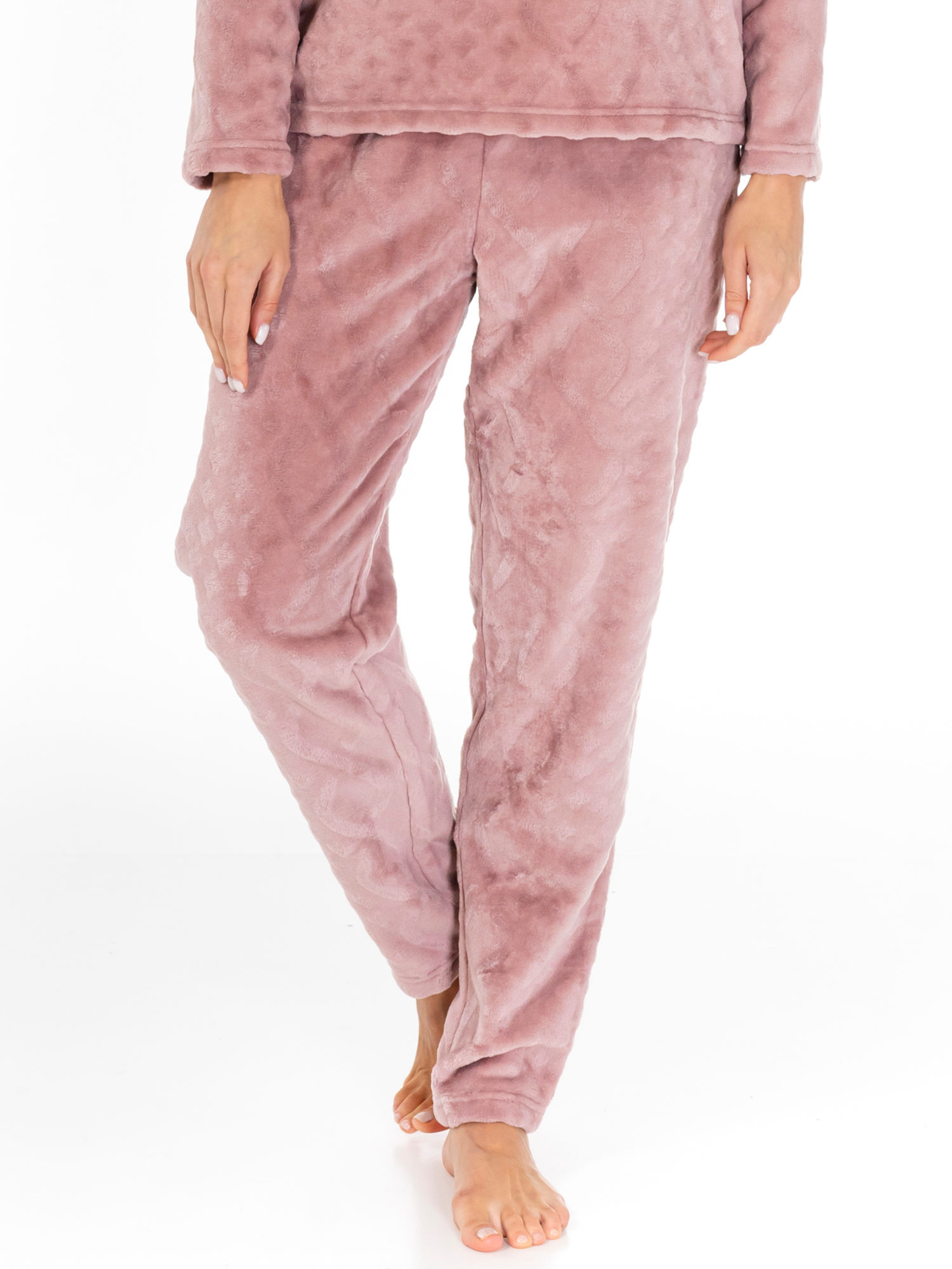 Lauma, Pink Fleece Pyjama Pants, On Model Front, 72D37 