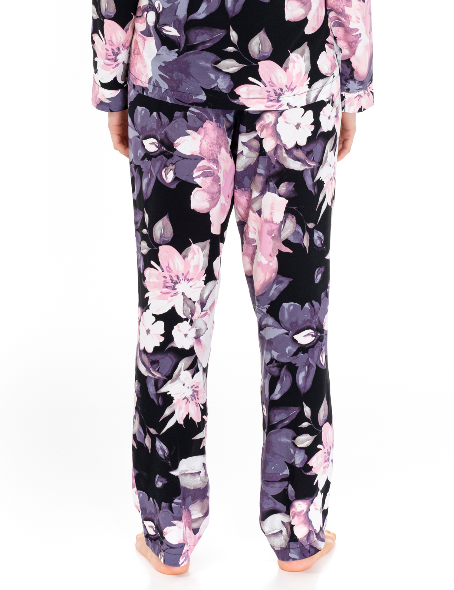 Lauma, Printed Viscose Pyjama Pants, On Model Back, 72D48