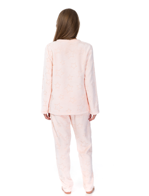 Lauma, Light Pink Fleece Pyjama, On Model Back, 72D55