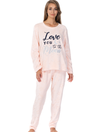 Lauma, Light Pink Fleece Pyjama, On Model Front, 72D58