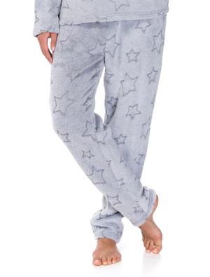 Lauma, Light Grey Fleece Pyjama Pants, On Model Front, 72D58