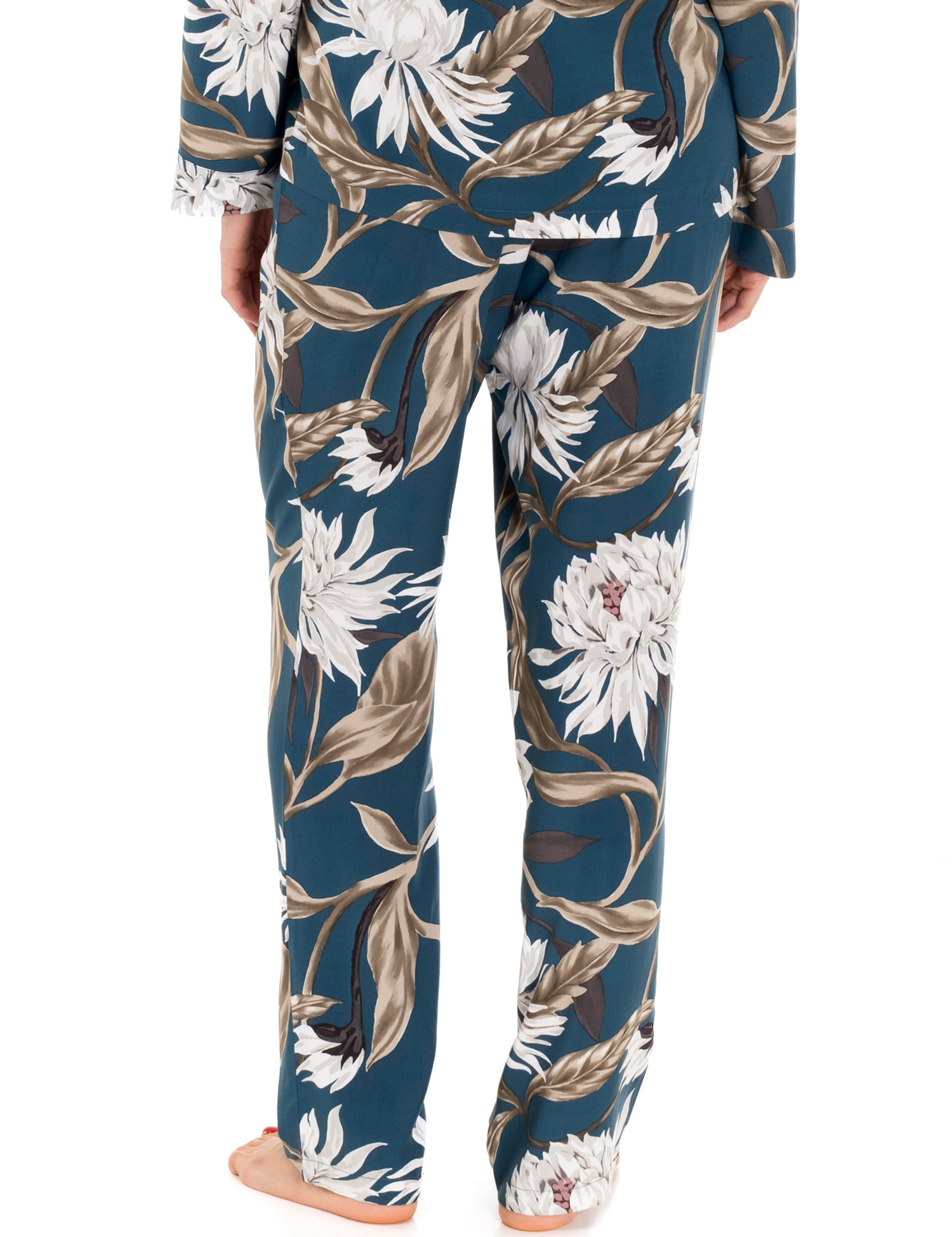 Lauma Lingerie, Printed Viscose Pyjama Pants, On Model Back, 72D67