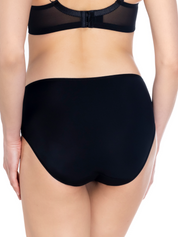 Lauma, Black Mid Waist Panties, On  Model Back, 72F52