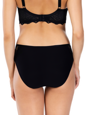 Lauma, Black Mid Waist Panties, On Model Back, 72K52